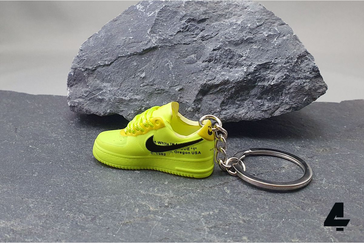 Mini sneakers "Nike Air Force Low Off-White Volt", key chain