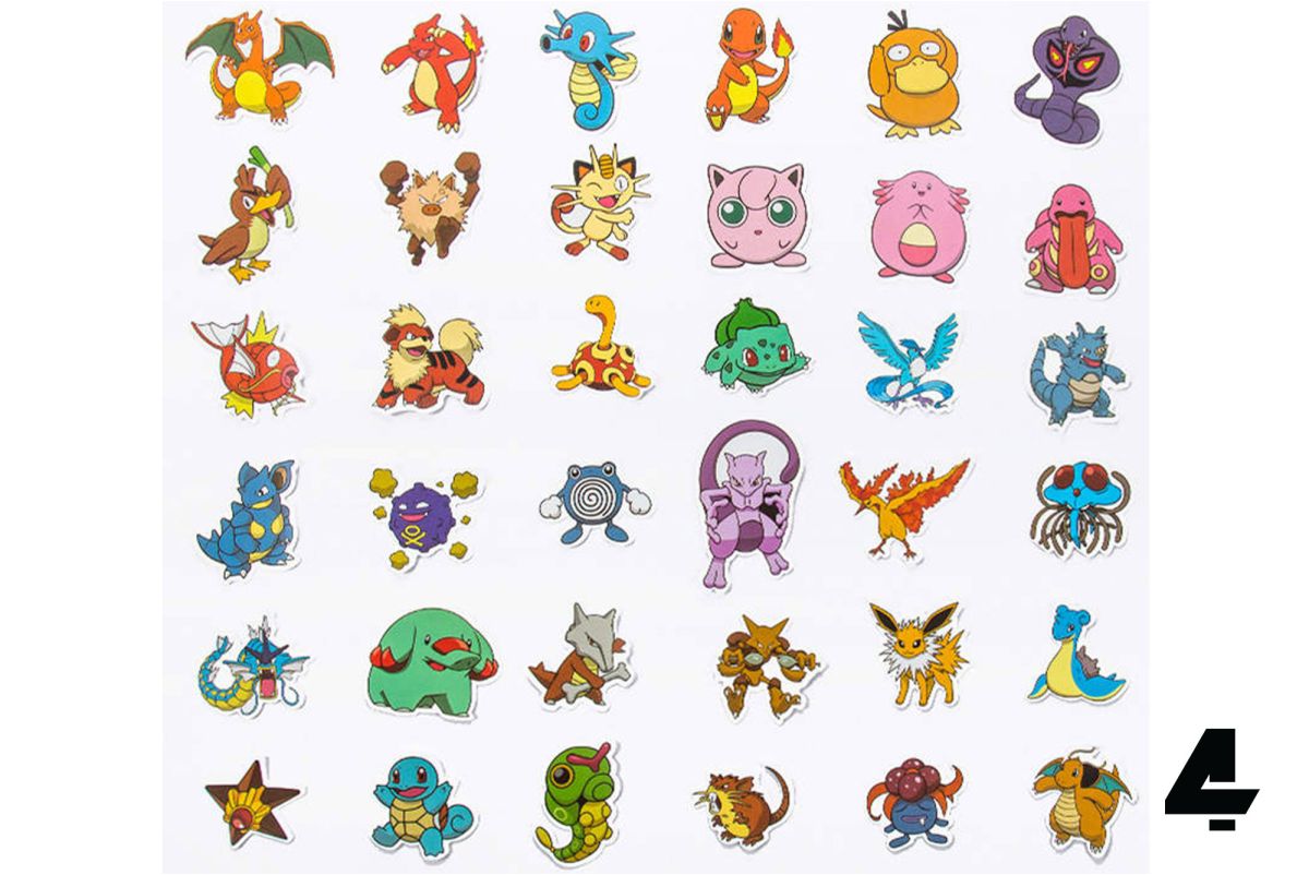 50 stickers autocollants univers Pokémon