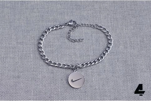"Silver medal" bracelet (Nike-inspired rings), high-quality stainless steel