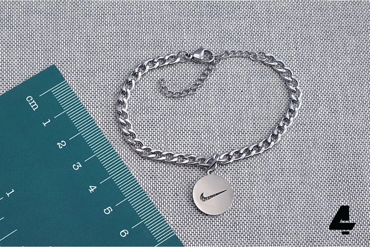 "Silver medal" bracelet (Nike-inspired rings), high-quality stainless steel