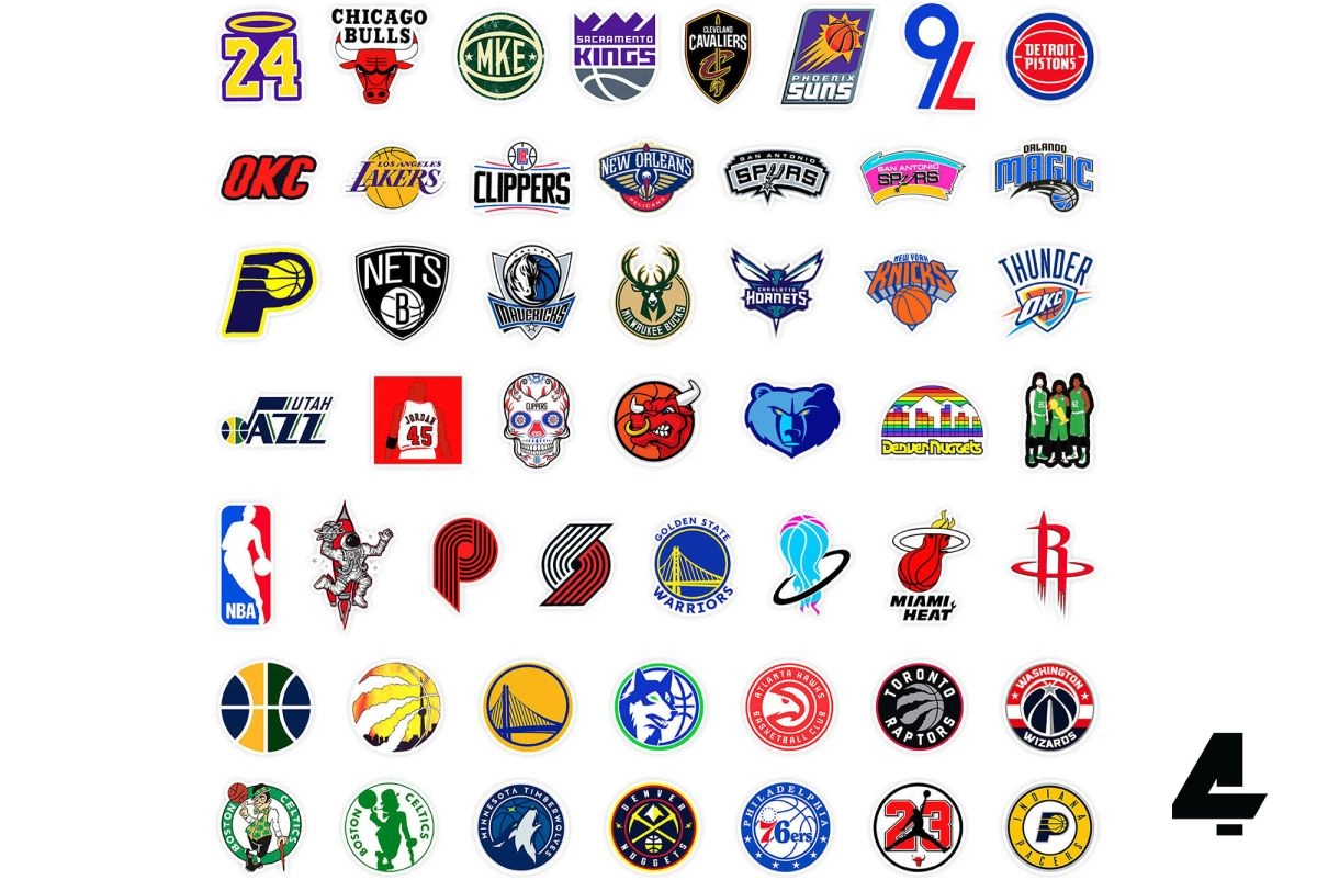 Basketball stickers "NBA Universe Logos" (50 pieces)