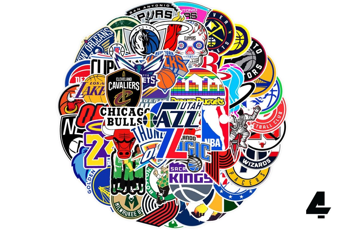 Basketball stickers "NBA Universe Logos" (50 pieces)