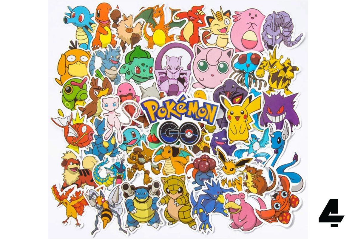 Autocollants Pokémon - set 50 pièces - Autocollants - Autocollants pour  Kinder